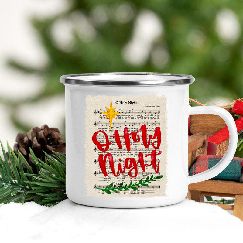 Holy Night Campfire Mug - On Hand-camper mug, Christmas, coffee mug, o holy night-Womens Artisan USA American Made Clothing Accessories