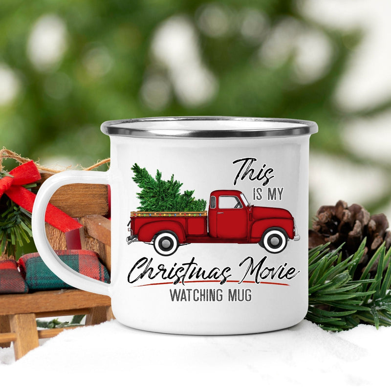 Truck Christmas Movie Watching Campfire Mug - On Hand-Seasonal-Womens Artisan USA American Made Clothing Accessories