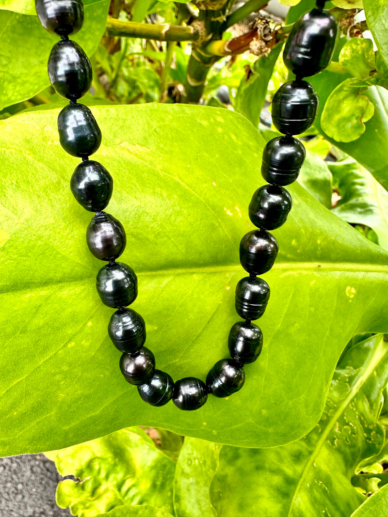 Fresh Water Dark Keshi Pearl Strand Necklace