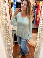 Mint to be Bell Sleeve Top