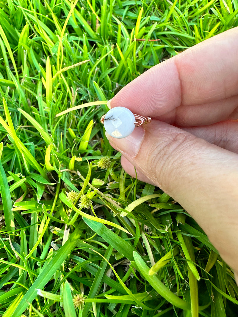 Precious Gemstone Wire Wrapped Rings