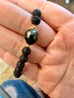 Lava & Tahitian Pearl Bracelet