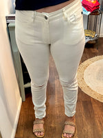 KanCan White Skinny Distressed Jeans