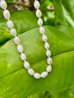 White Keshi Pearl Strand Necklace