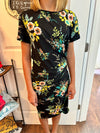 Floral Side Shirred Dress