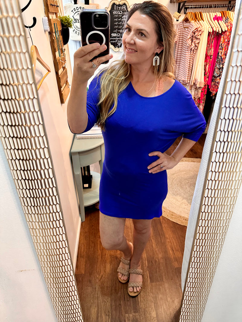 Dolman Pullover Tunic Dress