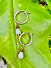 Mother of Pearl Crown Flower & Tigers Eye Earrings