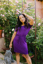 Cute Comfort Dress In Purple - On Hand-1XL, 2XL, 3XL, 8-13-2020, BFCM2020, Dresses, Group A, Group B, Group C, Group D, Group T, Group V, Large, Made in the USA, Medium, Plus, Small, XL, XS-Womens Artisan USA American Made Clothing Accessories