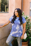 Reflections On Blue Water Top - On Hand-1XL, 2XL, 3XL, 8-13-2020, BFCM2020, Group A, Group B, Group C, Group D, Group T, Large, Made in the USA, Medium, On hand, Plus, Small, Tops, XL, XS-Small-Womens Artisan USA American Made Clothing Accessories