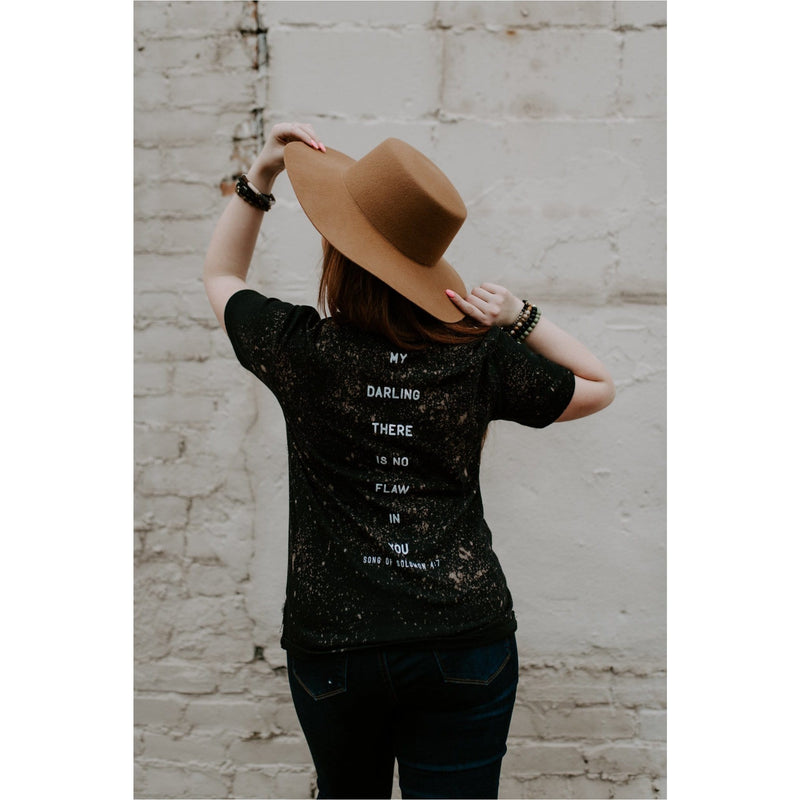 You are beautiful black bleached tee