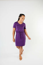 Cute Comfort Dress In Purple - On Hand-1XL, 2XL, 3XL, 8-13-2020, BFCM2020, Dresses, Group A, Group B, Group C, Group D, Group T, Group V, Large, Made in the USA, Medium, Plus, Small, XL, XS-Womens Artisan USA American Made Clothing Accessories