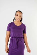 Cute Comfort Dress In Purple - On Hand-1XL, 2XL, 3XL, 8-13-2020, BFCM2020, Dresses, Group A, Group B, Group C, Group D, Group T, Group V, Large, Made in the USA, Medium, Plus, Small, XL, XS-Womens Artisan USA American Made Clothing Accessories
