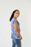 Reflections On Blue Water Top - On Hand-1XL, 2XL, 3XL, 8-13-2020, BFCM2020, Group A, Group B, Group C, Group D, Group T, Large, Made in the USA, Medium, On hand, Plus, Small, Tops, XL, XS-Small-Womens Artisan USA American Made Clothing Accessories