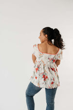 You're A Sweetheart Floral Top - On Hand-1XL, 2XL, 3XL, 8-18-2020, BFCM2020, Group A, Group B, Group C, Group D, Large, Made in the USA, Medium, On hand, Plus, Small, Tops-Medium-Womens Artisan USA American Made Clothing Accessories