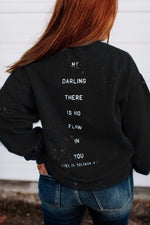 You Are Beautiful Black Bleached Sweatshirt