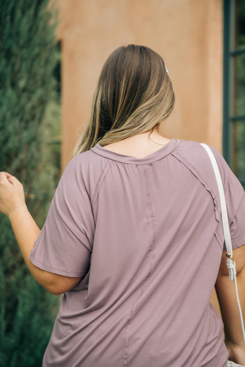 Cozy Cool Tee in Lavender - On Hand-10-1-2020, 1XL, 2XL, 3XL, BFCM2020, Group A, Group B, Group C, Group D, Group S, Group V, Large, Made in the USA, Medium, Plus, Small, Tops, XL, XS-XS-Womens Artisan USA American Made Clothing Accessories