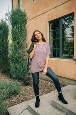 Cozy Cool Tee in Lavender - On Hand-10-1-2020, 1XL, 2XL, 3XL, BFCM2020, Group A, Group B, Group C, Group D, Group S, Group V, Large, Made in the USA, Medium, Plus, Small, Tops, XL, XS-XS-Womens Artisan USA American Made Clothing Accessories