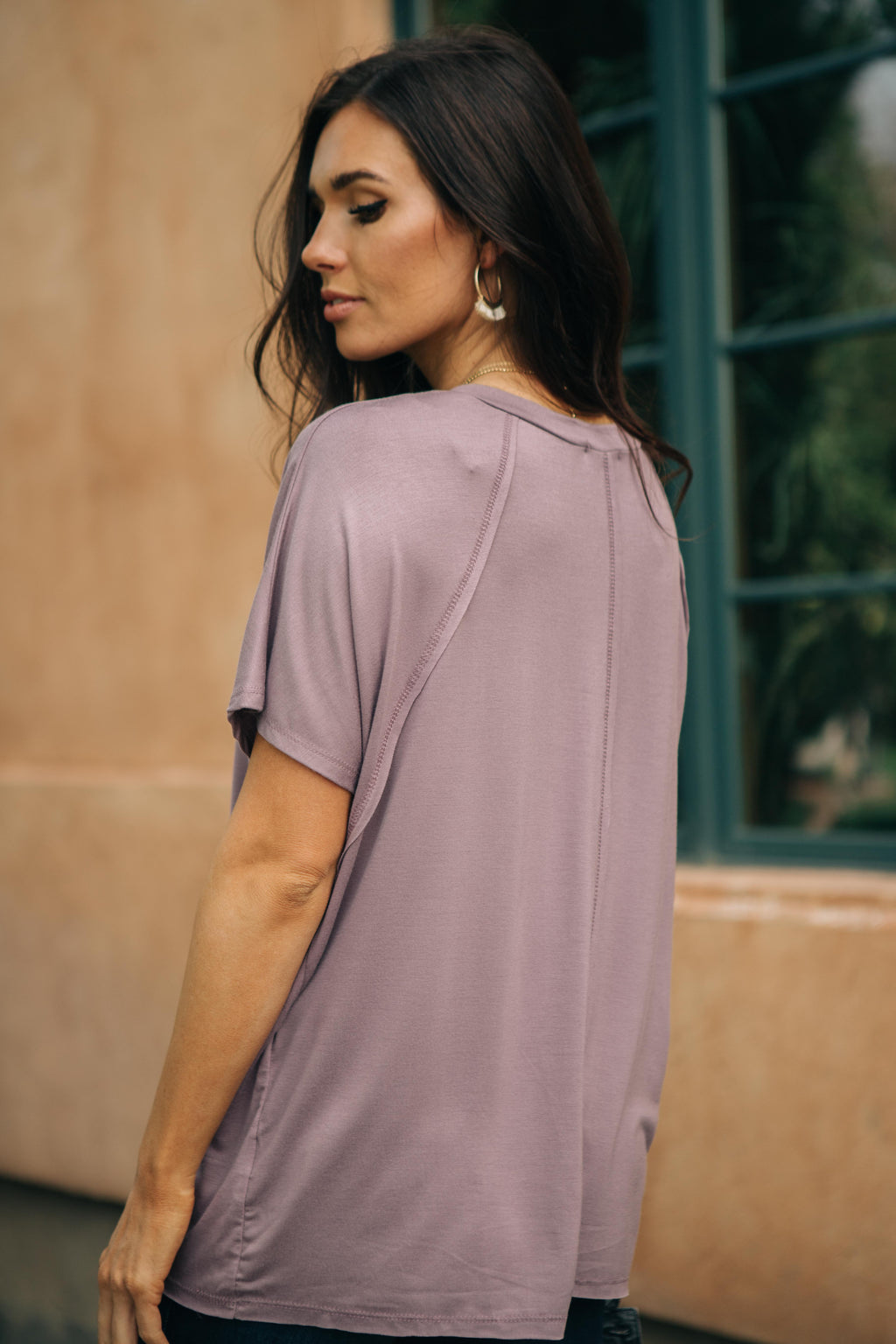 Cozy Cool Tee in Lavender - On Hand-10-1-2020, 1XL, 2XL, 3XL, BFCM2020, Group A, Group B, Group C, Group D, Group S, Group V, Large, Made in the USA, Medium, Plus, Small, Tops, XL, XS-XS-Womens Artisan USA American Made Clothing Accessories