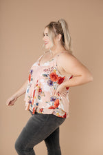 Elegant Floral Camisole In Blush - On Hand-1XL, 2XL, 3XL, 8-20-2020, BFCM2020, Group A, Group B, Group C, Group D, Group T, Large, Made in the USA, Medium, On hand, Plus, Small, Tops, XL, XS-Small-Womens Artisan USA American Made Clothing Accessories