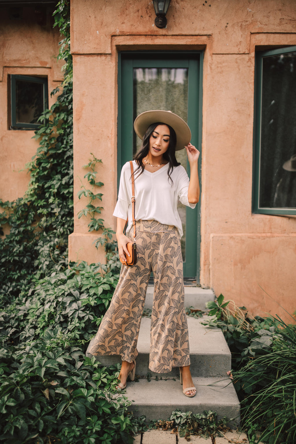 Fallen Leaves Wide Leg Pants - On Hand-1XL, 2XL, 3XL, 9-10-2020, BFCM2020, Bottoms, Group A, Group B, Group C, Group D, Group S, Large, Made in the USA, Medium, Plus, Small, Warehouse Sale, XL, XS-Medium-Womens Artisan USA American Made Clothing Accessories