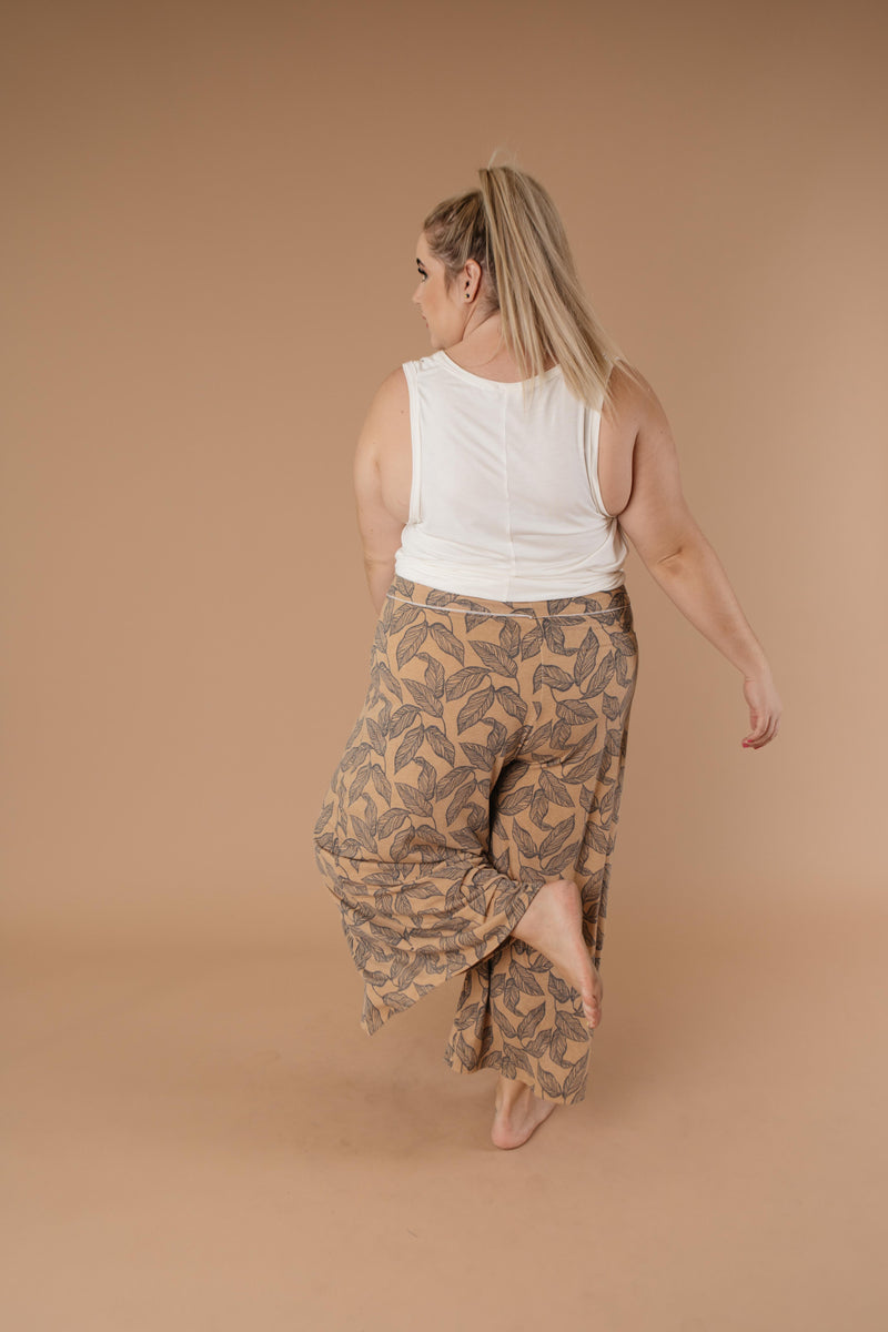 Fallen Leaves Wide Leg Pants - On Hand-1XL, 2XL, 3XL, 9-10-2020, BFCM2020, Bottoms, Group A, Group B, Group C, Group D, Group S, Large, Made in the USA, Medium, Plus, Small, Warehouse Sale, XL, XS-Medium-Womens Artisan USA American Made Clothing Accessories