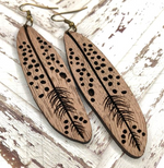 Grace Cherry Wood Branch Earrings-accessories, earrings, jewelry, Made in the USA-Womens Artisan USA American Made Clothing Accessories