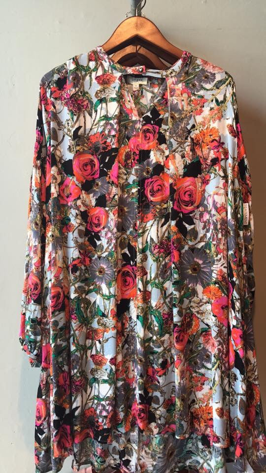 Summer Floral Boho Dress-Bohemian, Boho, Cotton, Dress, Dresses, Floral, Flowers, Summer, Year Round-M-Womens Artisan USA American Made Clothing Accessories