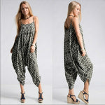 Handkerchief Harem Jumpsuit-geo, made in the usa, rayon-Womens Artisan USA American Made Clothing Accessories