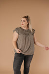 Ruffled Yoke Blouse - On Hand-1XL, 2XL, 3XL, 9-10-2020, BFCM2020, Group A, Group B, Group C, Group D, Large, Made in the USA, Medium, Plus, Restocks, Small, Tops, XL, XS-Small-Womens Artisan USA American Made Clothing Accessories