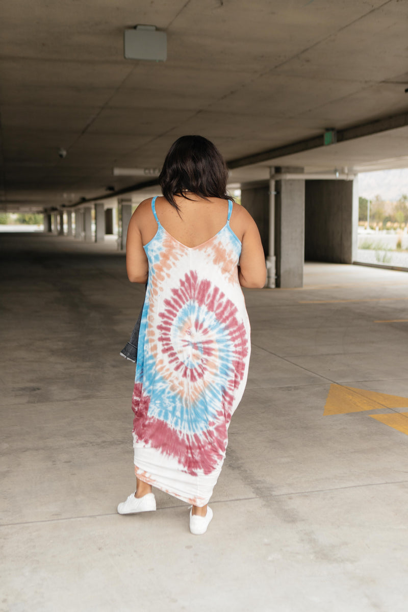 The Big Swirl Maxi Dress - On Hand-10-7-2020, 1XL, 2XL, 3XL, BFCM2020, Dresses, Group A, Group B, Group C, Group D, Group S, Group T, Large, Made in the USA, Medium, Plus, Small, XL, XS-XS-Womens Artisan USA American Made Clothing Accessories