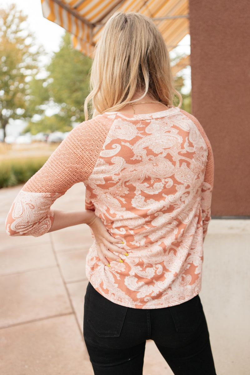 The Paisley Printed Top - On Hand-10-15-2020, 10-23-2020, 1XL, 2XL, 3XL, BFCM2020, Bonus, Group A, Group B, Group C, Group D, Group V, Group W, Large, Made in the USA, Medium, Plus, Small, Tops, XL, XS-Small-Womens Artisan USA American Made Clothing Accessories