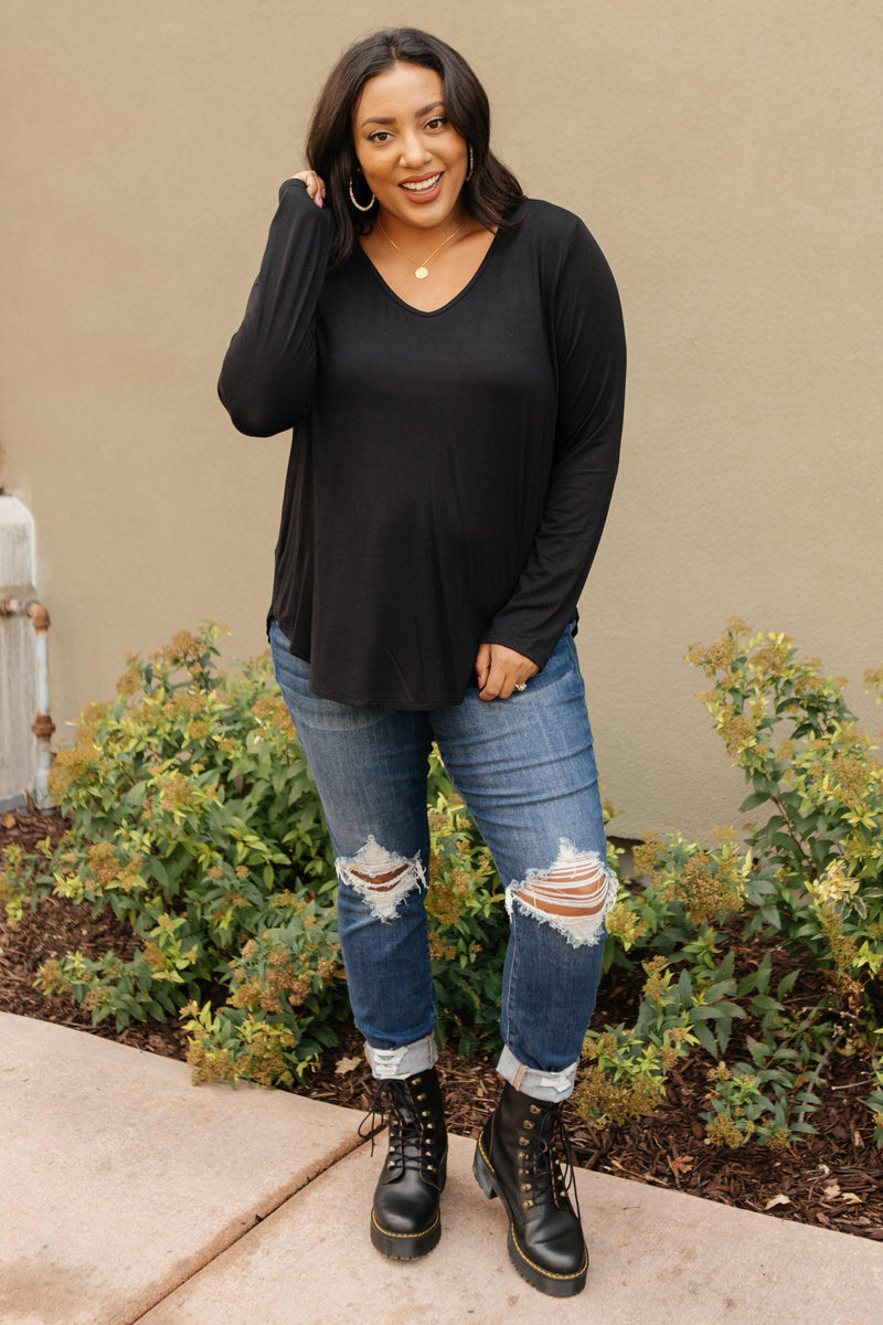 The Wendi Top in Ebony - On Hand-10-13-2020, 10-23-2020, 1XL, 2XL, BFCM2020, Bonus, EOY2020, Group A, Group B, Group C, Group D, Large, Made in the USA, Medium, On hand, Plus, Small, Tops, XL-Small-Womens Artisan USA American Made Clothing Accessories