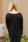 The Wendi Top in Ebony - On Hand-10-13-2020, 10-23-2020, 1XL, 2XL, BFCM2020, Bonus, EOY2020, Group A, Group B, Group C, Group D, Large, Made in the USA, Medium, On hand, Plus, Small, Tops, XL-Small-Womens Artisan USA American Made Clothing Accessories