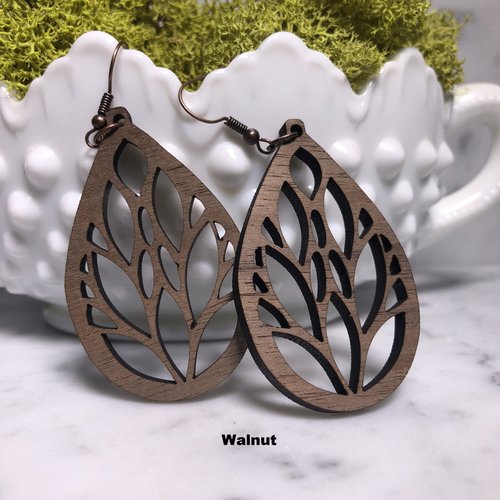 Grace Tree Of Life Walnut Wood-accessories, earrings, jewelry, Made in the USA-Womens Artisan USA American Made Clothing Accessories