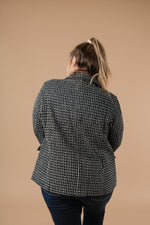 Tweedle Delightful Tweed Blazer In Black-11-12-2021, 1XL, 2XL, 3XL, 9-15-2020, Group A, Group B, Group C, Group T, Group U, Group X, Group Y, Group Z, Large, Made in the USA, Medium, Plus, Re-Release, SiteWide21, Small, Tops-Womens Artisan USA American Made Clothing Accessories