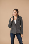 Tweedle Delightful Tweed Blazer In Black-11-12-2021, 1XL, 2XL, 3XL, 9-15-2020, Group A, Group B, Group C, Group T, Group U, Group X, Group Y, Group Z, Large, Made in the USA, Medium, Plus, Re-Release, SiteWide21, Small, Tops-Womens Artisan USA American Made Clothing Accessories