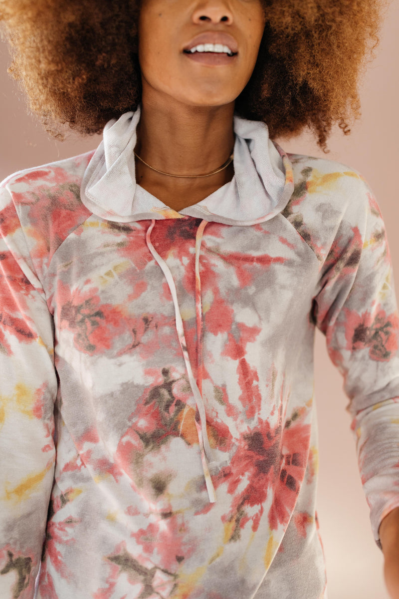 Warm Tie Dye Vibes Hoodie - On Hand-1XL, 2XL, 3XL, 9-22-2020, BFCM2020, Final Few Friday, Group A, Group B, Group C, Group D, Group S, Group T, Large, Made in the USA, Medium, Plus, Small, Tops, XL, XS-Small-Womens Artisan USA American Made Clothing Accessories