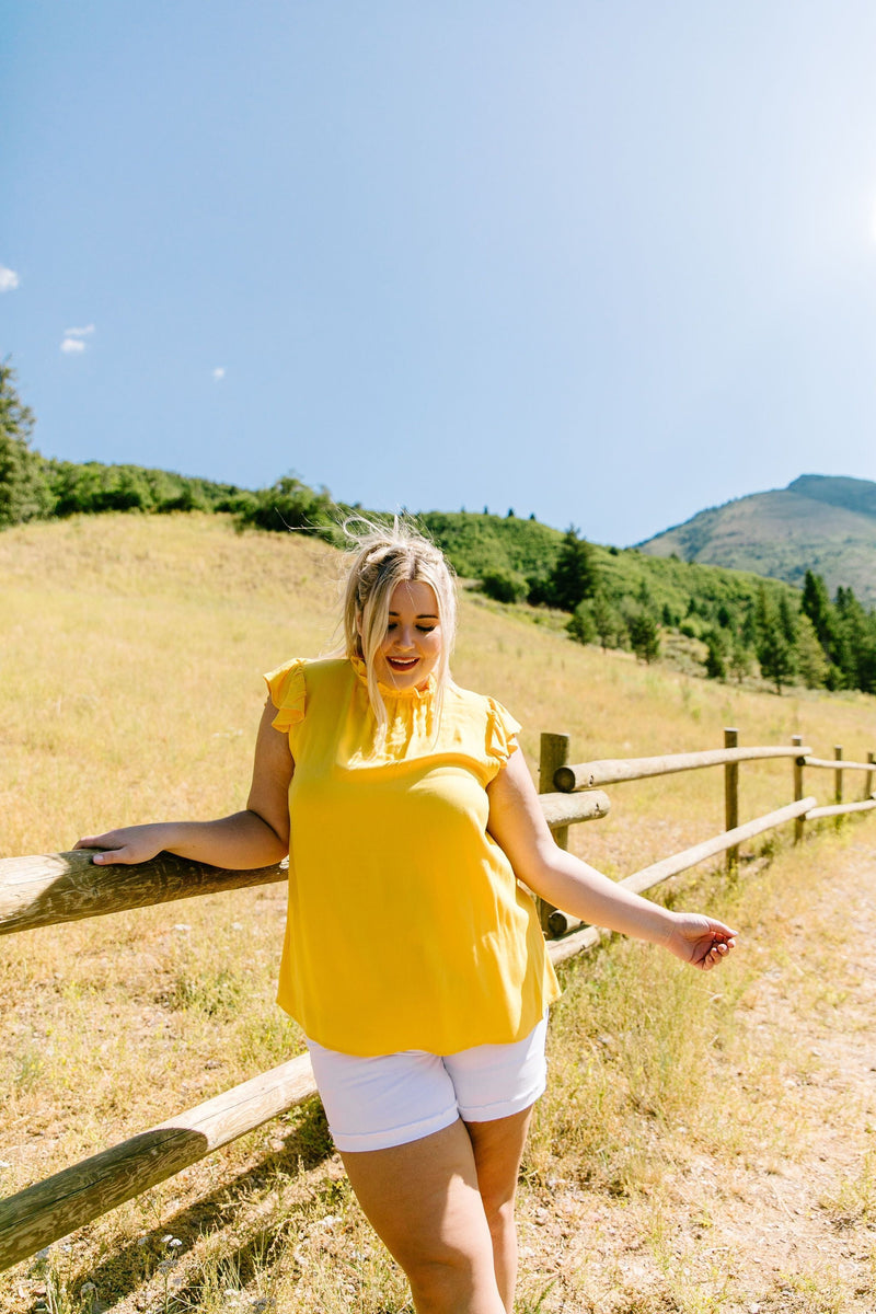 Build Me Up Buttercup Top In Yellow-1XL, 2XL, 8-11-2020, Group A, Group B, Group C, Group D, Group Y, Large, Made in the USA, Medium, Plus, SiteWide21, Small, Tops, XL-Womens Artisan USA American Made Clothing Accessories