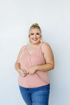 Charlize Surplice Tank In Blush - On Hand-1XL, 2XL, 3XL, 8-13-2020, BFCM2020, Group A, Group B, Group C, Group D, Group T, Large, Made in the USA, Medium, On hand, Plus, Small, Tops-Small-Womens Artisan USA American Made Clothing Accessories