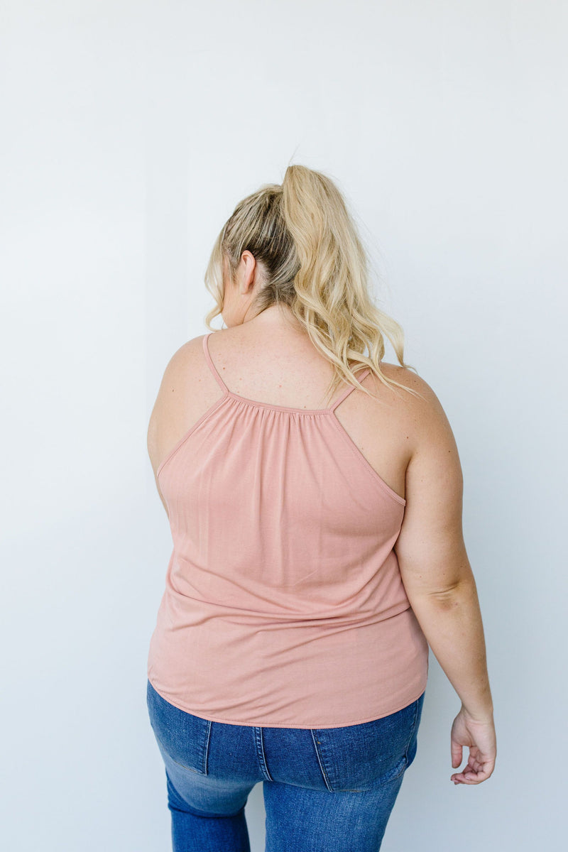 Charlize Surplice Tank In Blush - On Hand-1XL, 2XL, 3XL, 8-13-2020, BFCM2020, Group A, Group B, Group C, Group D, Group T, Large, Made in the USA, Medium, On hand, Plus, Small, Tops-Small-Womens Artisan USA American Made Clothing Accessories