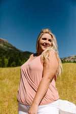 Charlize Surplice Tank In Blush - On Hand-1XL, 2XL, 3XL, 8-13-2020, BFCM2020, Group A, Group B, Group C, Group D, Group T, Large, Made in the USA, Medium, On hand, Plus, Small, Tops-Small-Womens Artisan USA American Made Clothing Accessories