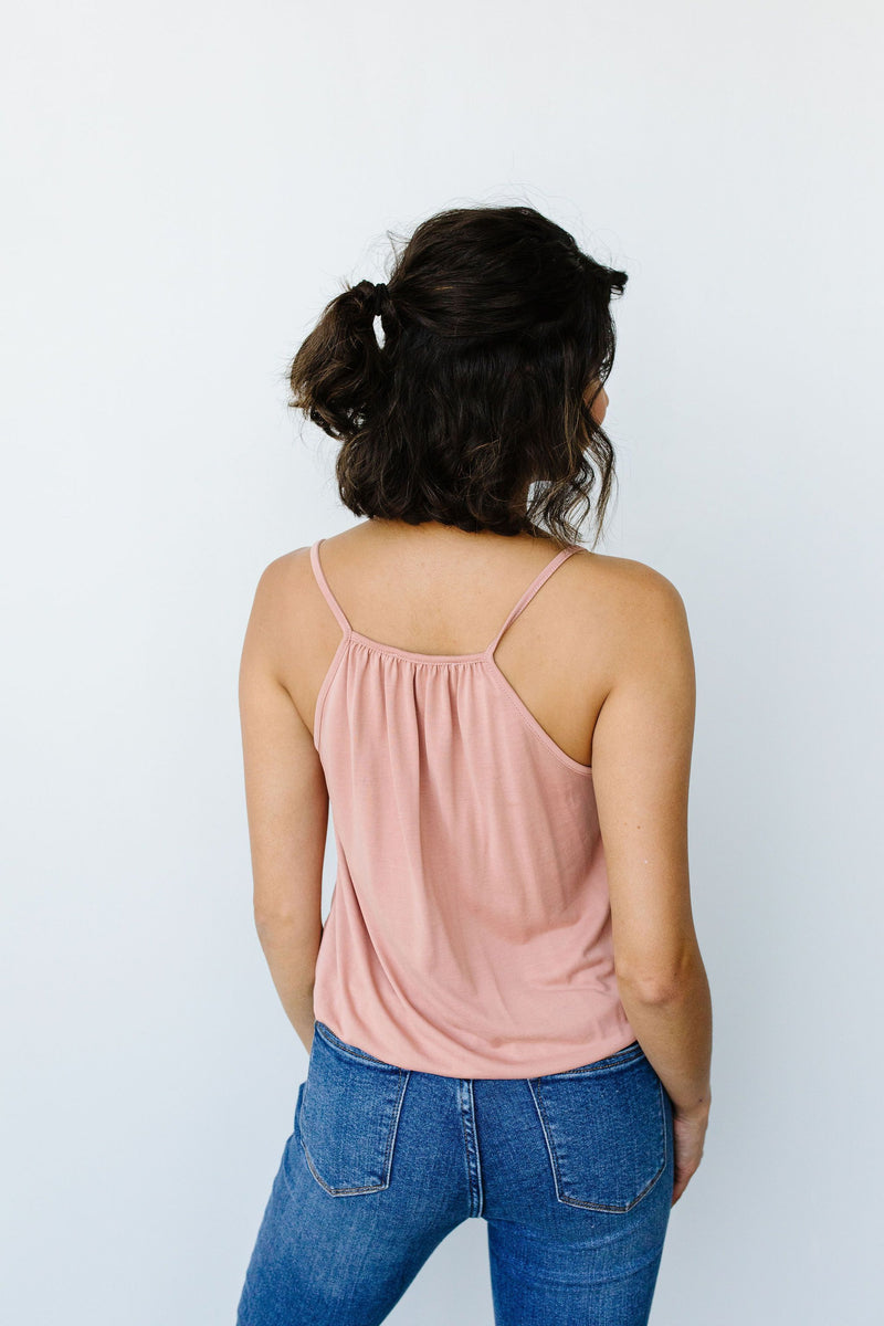 Charlize Surplice Tank In Blush - On Hand-1XL, 2XL, 3XL, 8-13-2020, BFCM2020, Group A, Group B, Group C, Group D, Group T, Large, Made in the USA, Medium, On hand, Plus, Small, Tops-Small-Womens Artisan USA American Made Clothing Accessories