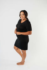 Cute Comfort Dress In Black - On Hand-1XL, 2XL, 3XL, 8-13-2020, BFCM2020, Dresses, Group A, Group B, Group C, Group D, Group T, Group V, Large, Made in the USA, Medium, Plus, Small, XL, XS-Medium-Womens Artisan USA American Made Clothing Accessories