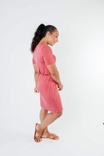 Cute Comfort Dress In Terracotta-1XL, 2XL, 3XL, 5-18-2021, 8-13-2020, Dresses, Group A, Group B, Group C, Group D, Group T, Group V, Group Y, Large, Made in the USA, Medium, Plus, Reshoots, SiteWide21, Small, XL, XS-Womens Artisan USA American Made Clothing Accessories