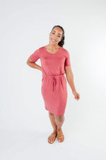 Cute Comfort Dress In Terracotta-1XL, 2XL, 3XL, 5-18-2021, 8-13-2020, Dresses, Group A, Group B, Group C, Group D, Group T, Group V, Group Y, Large, Made in the USA, Medium, Plus, Reshoots, SiteWide21, Small, XL, XS-Womens Artisan USA American Made Clothing Accessories