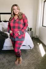 Faded Plaid Joggers - On Hand-Made in the USA-Womens Artisan USA American Made Clothing Accessories