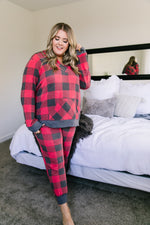 Faded Plaid Hoodie - On Hand-Buffalo Plaid, Christmas, Christmas pjs, Made in the USA, Plaid-Womens Artisan USA American Made Clothing Accessories