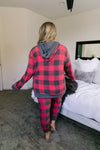 Faded Plaid Hoodie - On Hand-Buffalo Plaid, Christmas, Christmas pjs, Made in the USA, Plaid-Womens Artisan USA American Made Clothing Accessories