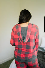 Faded Plaid Hoodie - On Hand-Buffalo Plaid, Christmas, Christmas pjs, Made in the USA, Plaid-Womens Artisan USA American Made Clothing Accessories