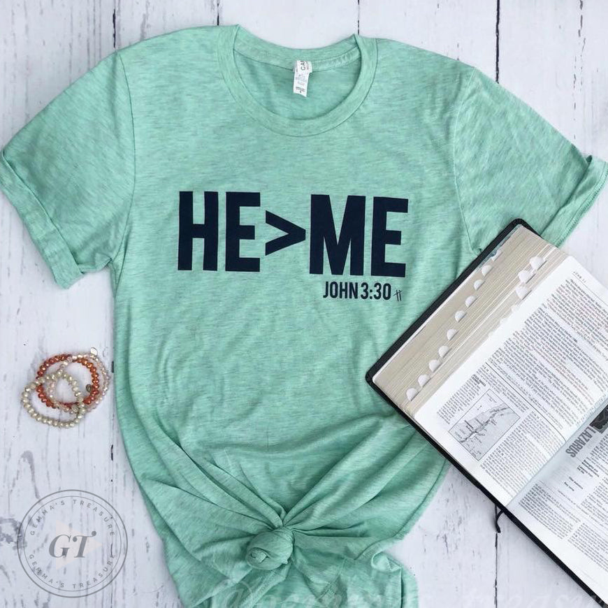 He> Me Crew Tee-Graphic Tees, Made in the USA, Mens, Tops-Womens Artisan USA American Made Clothing Accessories